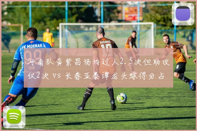 河南队黄紫昌场均过人2.5次但助攻仅2次 vs 长春亚泰谭龙头球得分占比70%,本土攻击手武器库单一化